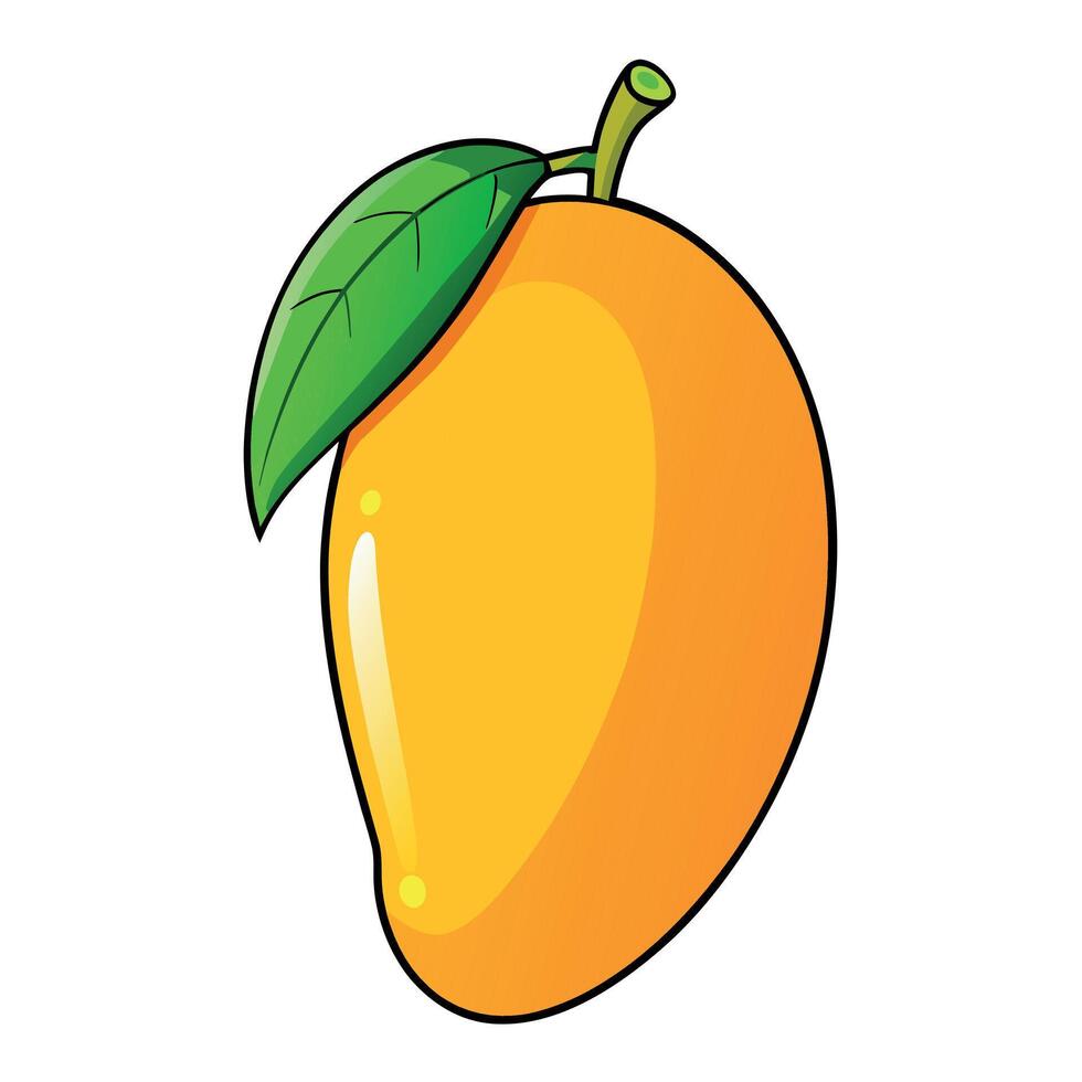 mango dibujos animados ilustración plano estilo obra de arte concepto vector