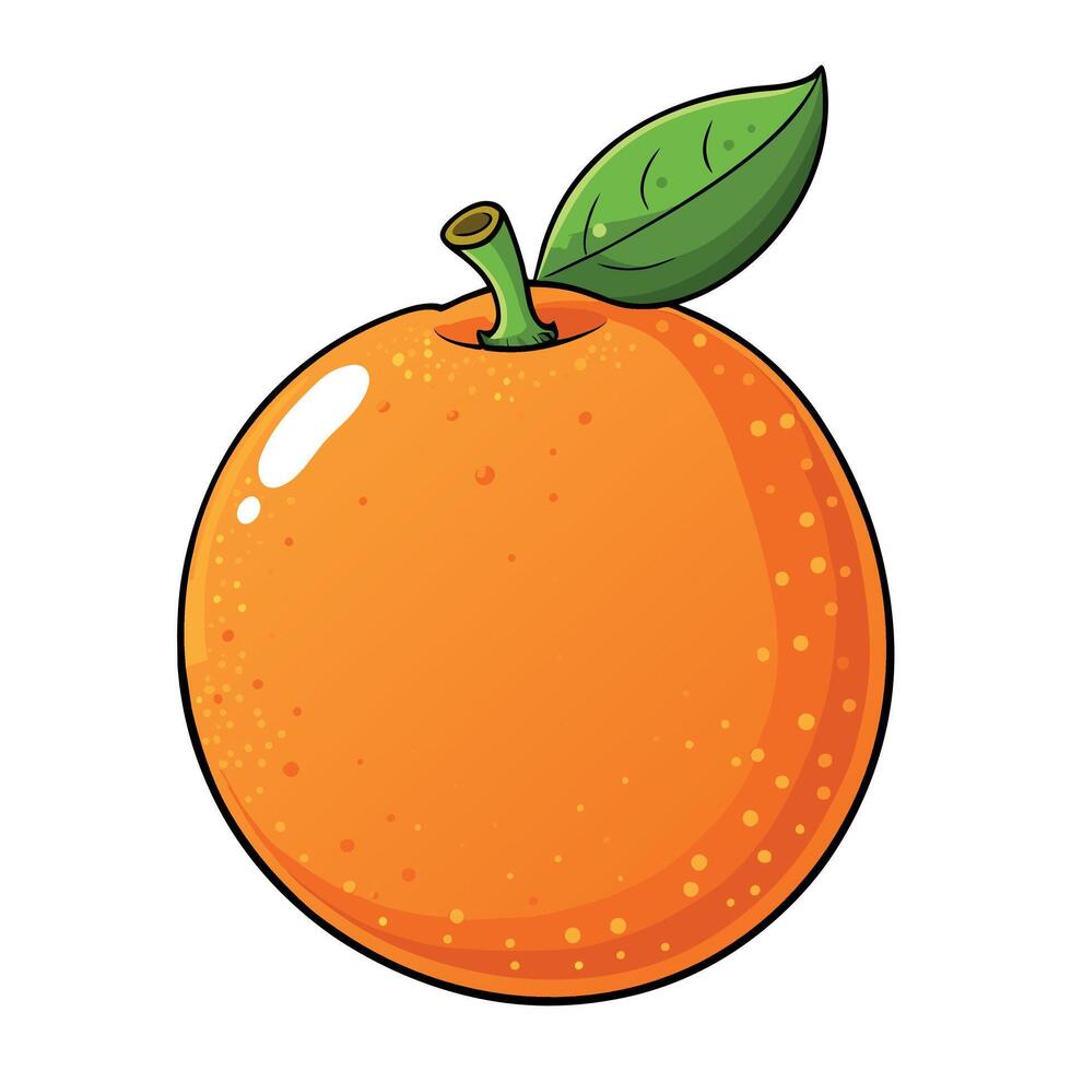 Orange cartoon Illustration flat style artwork concept vector