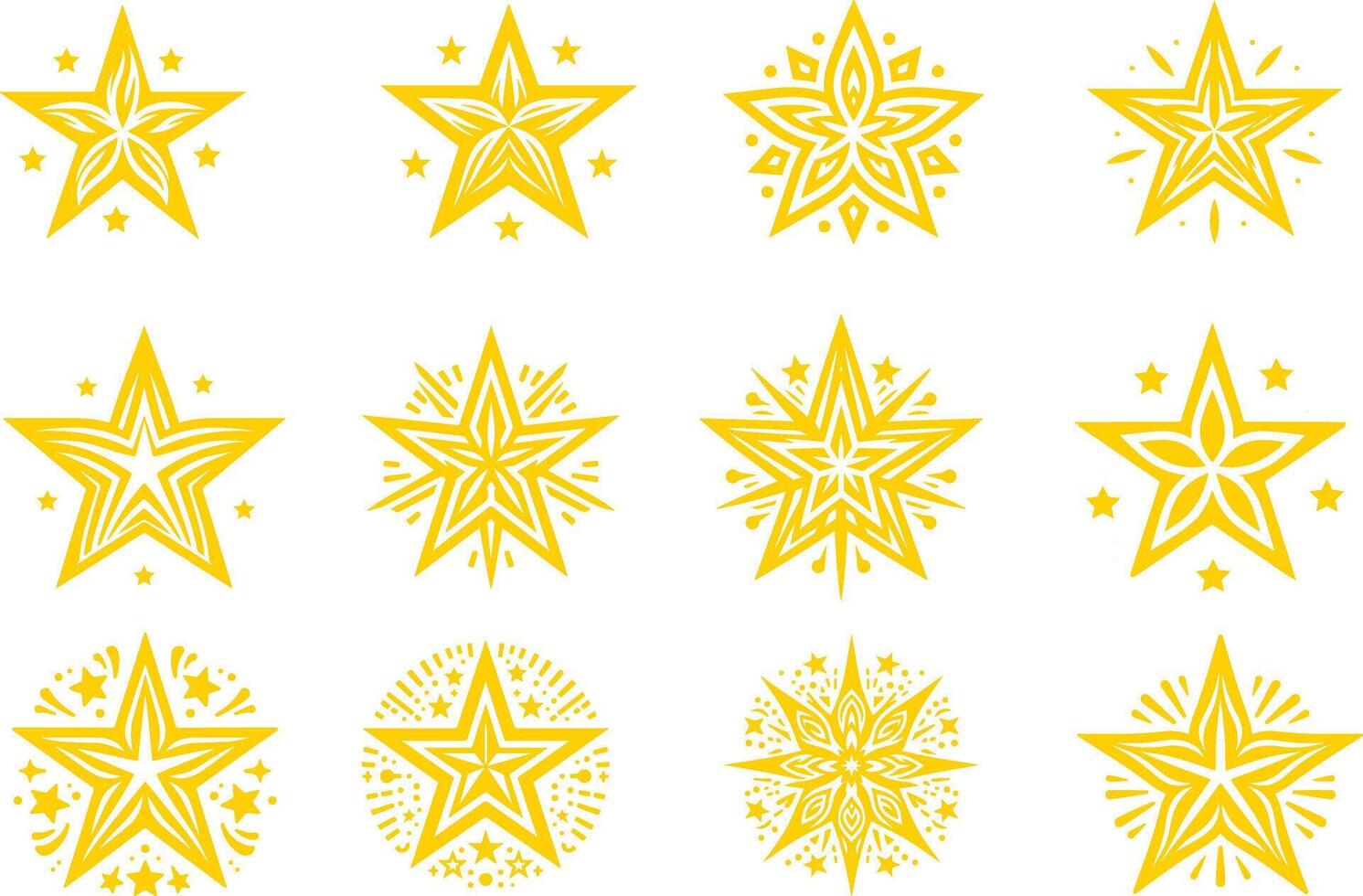 Set of stars. Star icons set. Star collection. Star illustration. vector