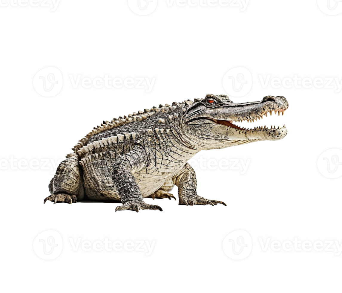 Siamese crocodile isolated on transparent background png