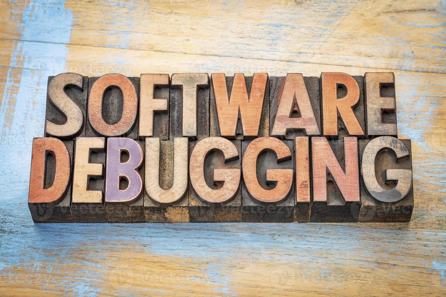 software debugging word abstract photo