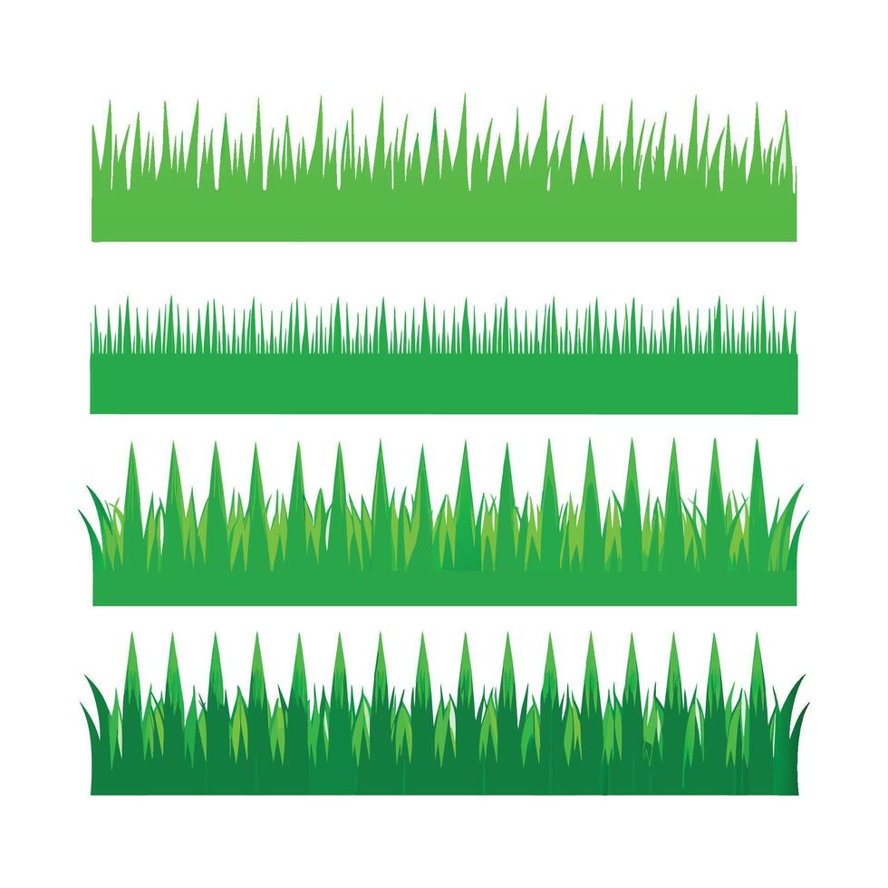 Green Grass Collection on a white background vector