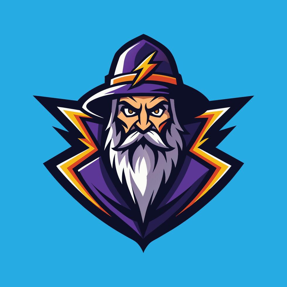 Wizard Mascot Logo Design Wizard illustration vector