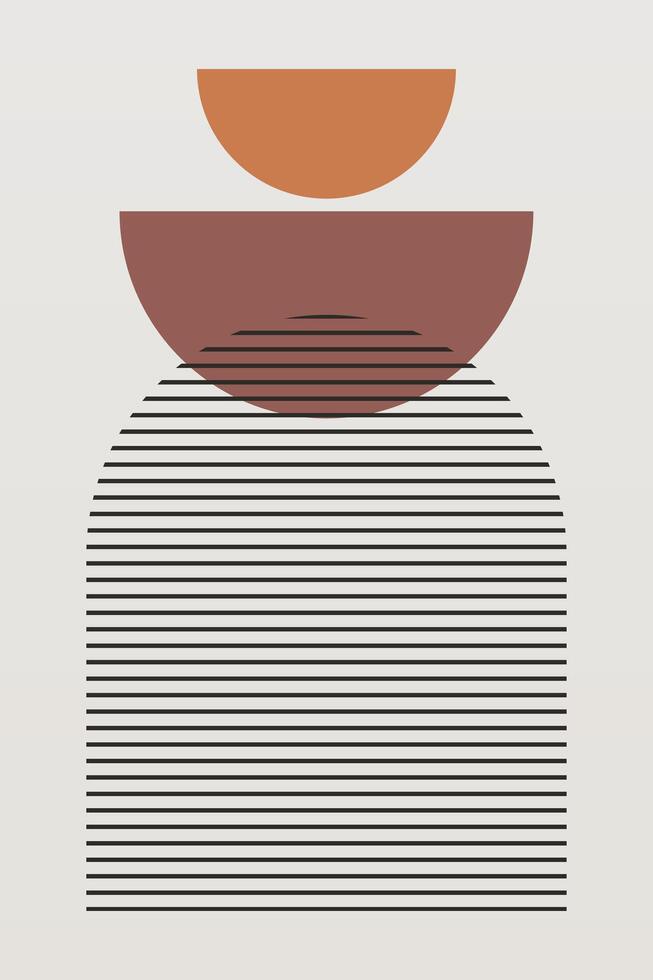 Flat abstract boho geometric background vector