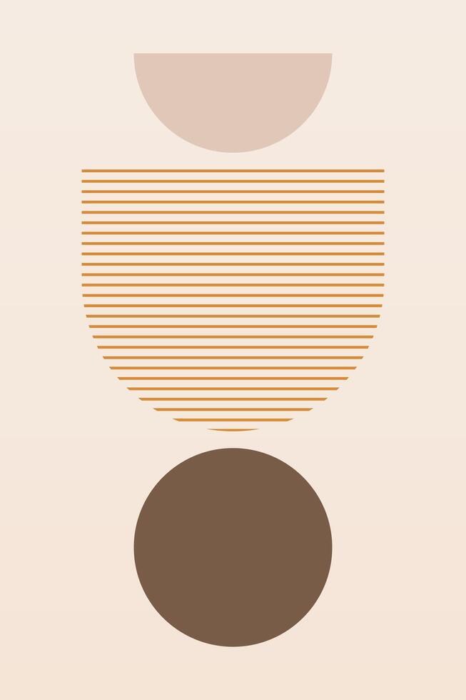 Flat abstract boho geometric background vector