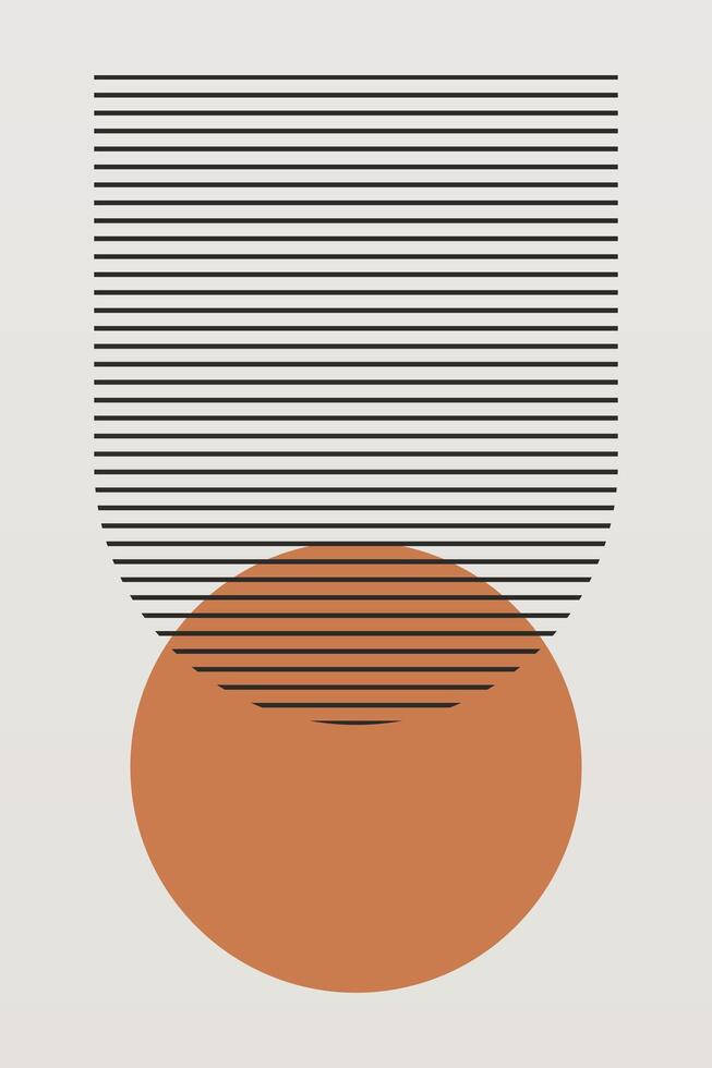 Flat abstract boho geometric background vector