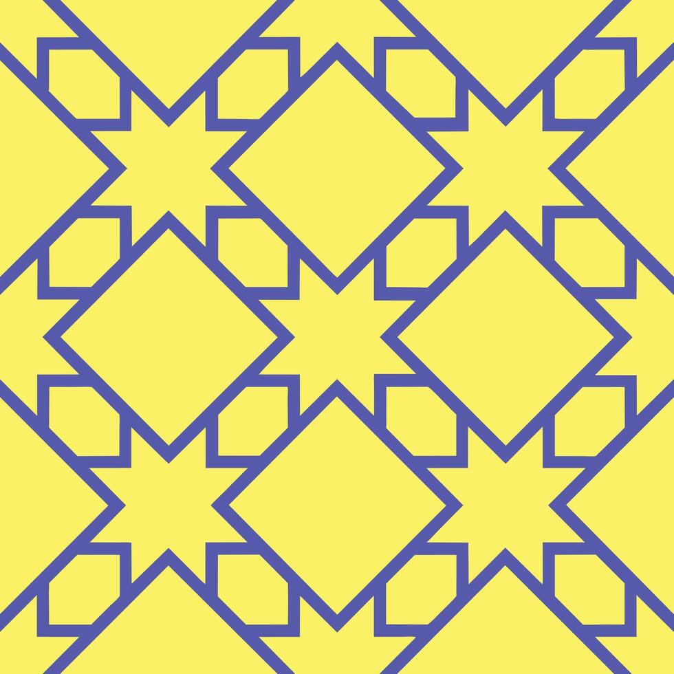 Yellow and blue pattern design vector