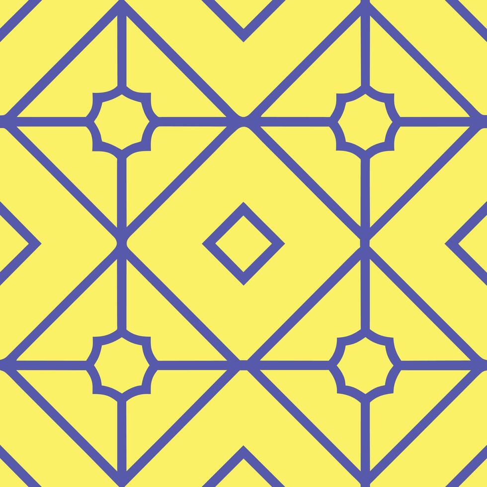 Yellow and blue pattern design vector