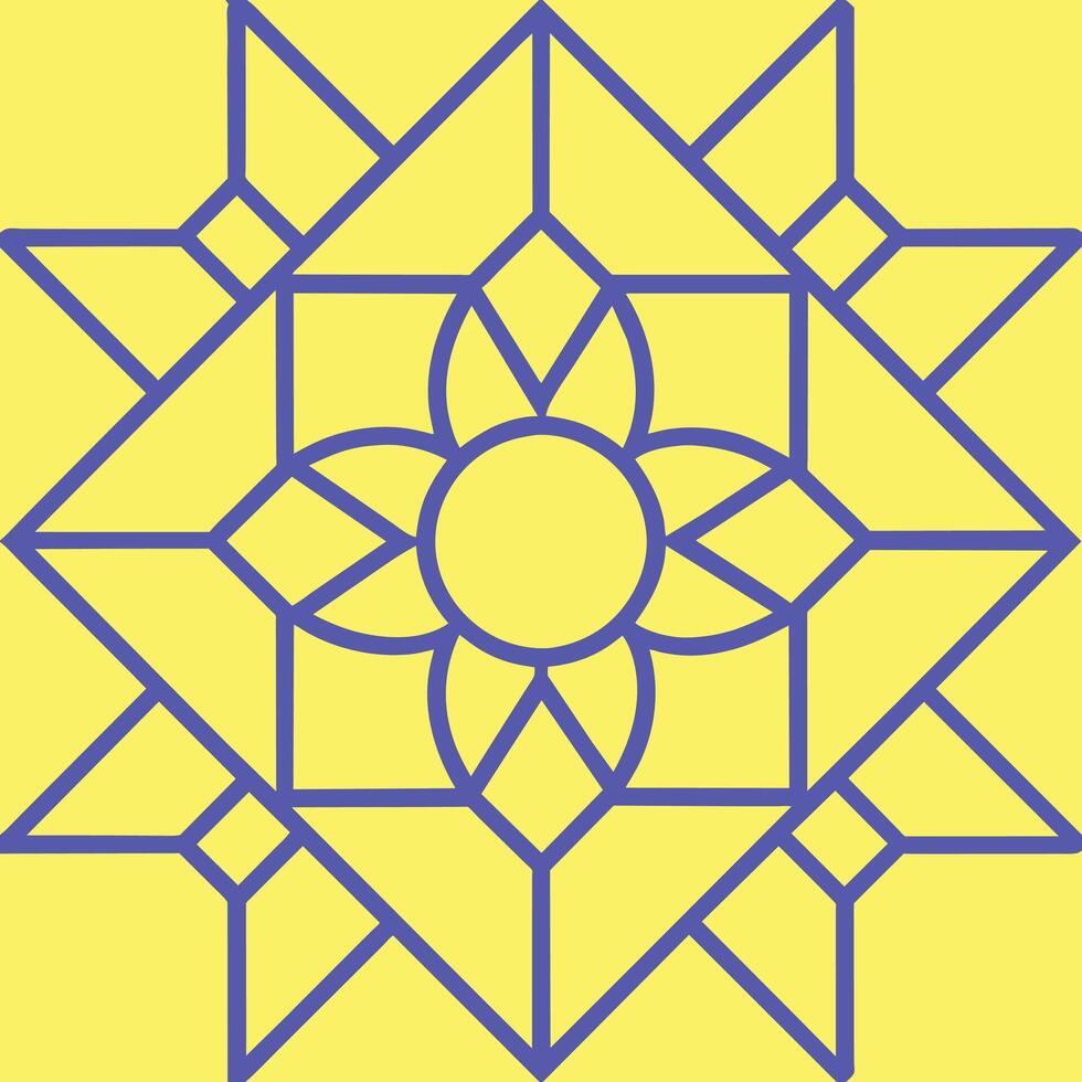 Yellow and blue pattern vector