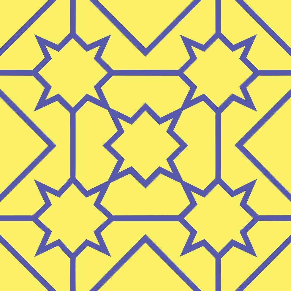 Yellow and blue pattern design vector