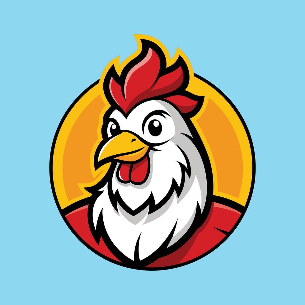 Chicken Mascot Logo Design Chicken Illustration vector