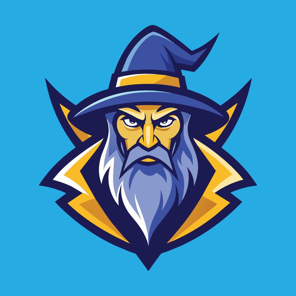 Wizard Mascot Logo Design Wizard illustration vector