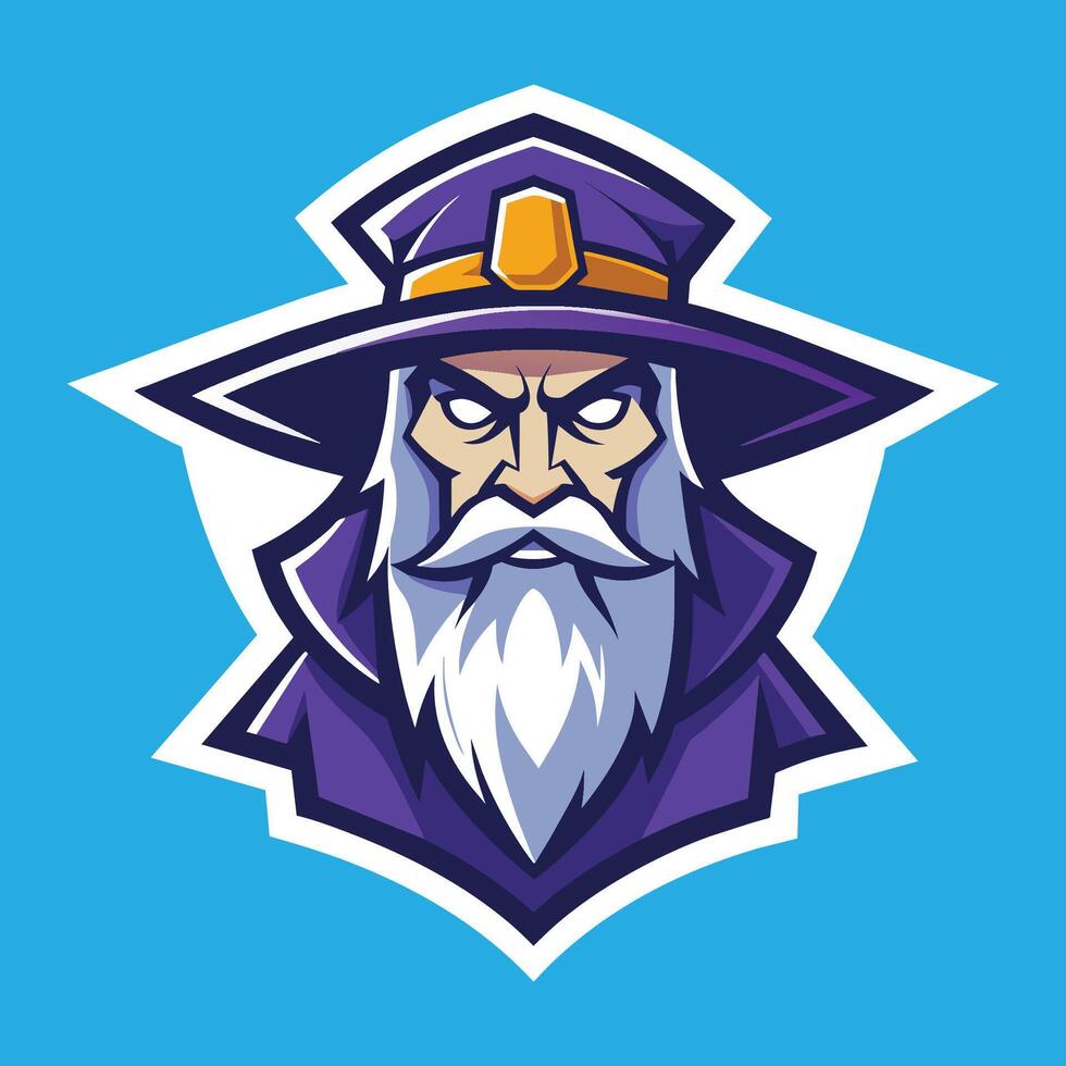 Wizard Mascot Logo Design Wizard illustration vector