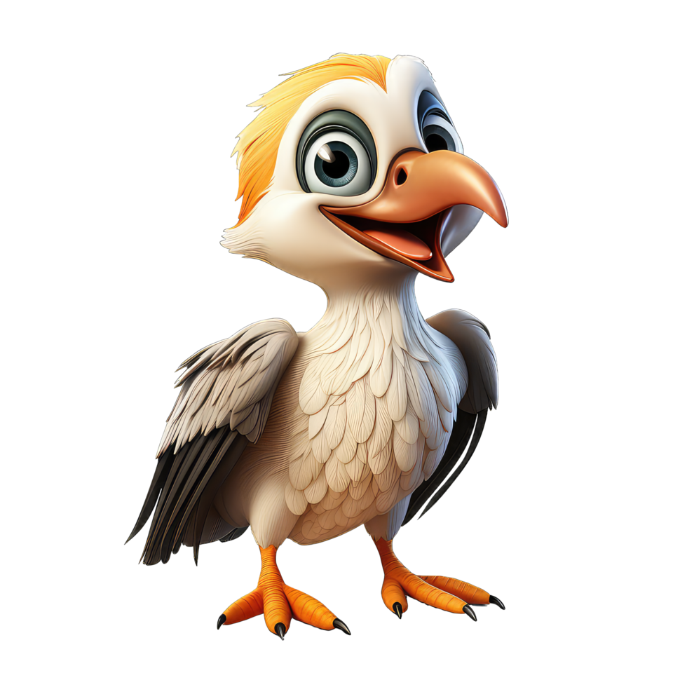 Gannet cartoon character on Transparent Background png
