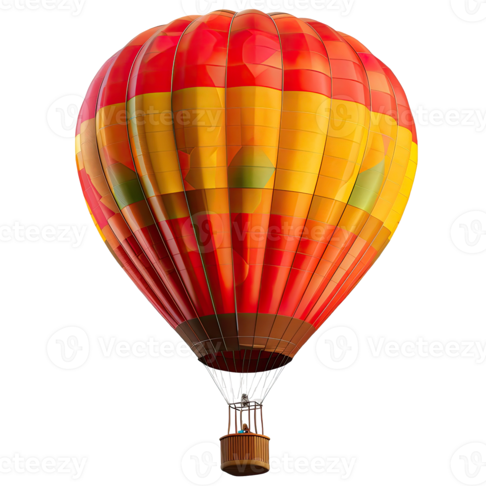 High Resolution, colorful, accurate hot air balloon isolated on transparent background, without background png
