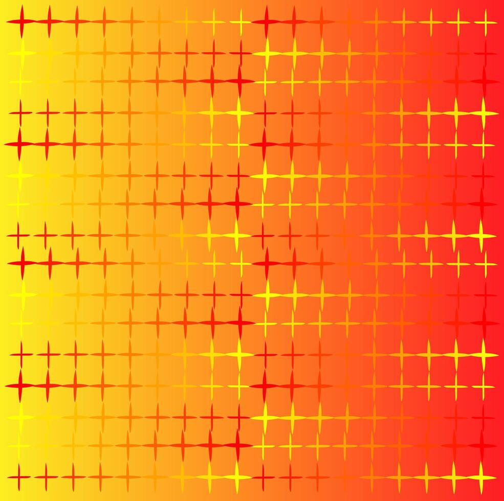 Abstract pattern in the form of stars on a yellow and orange gradient background vector