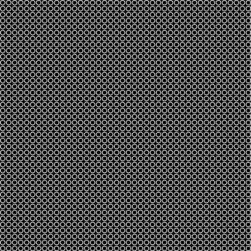 Geometric texture in the form of white concentric circles on a black background vector