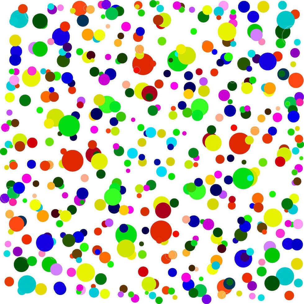 Abstract pattern in the form of multi-colored spots and circles on a white background vector