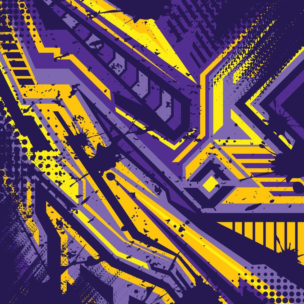Racing style sports jersey fabric design template vector