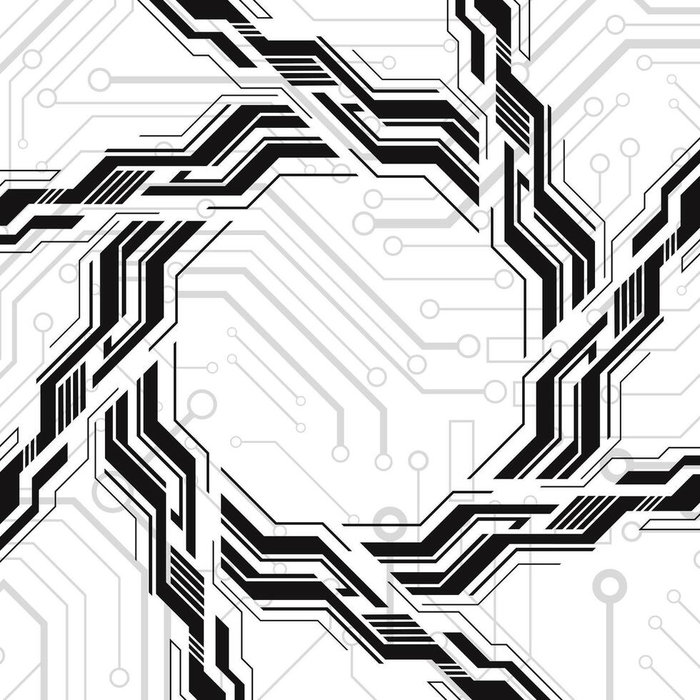 Futuristic technology digital monochrome background vector