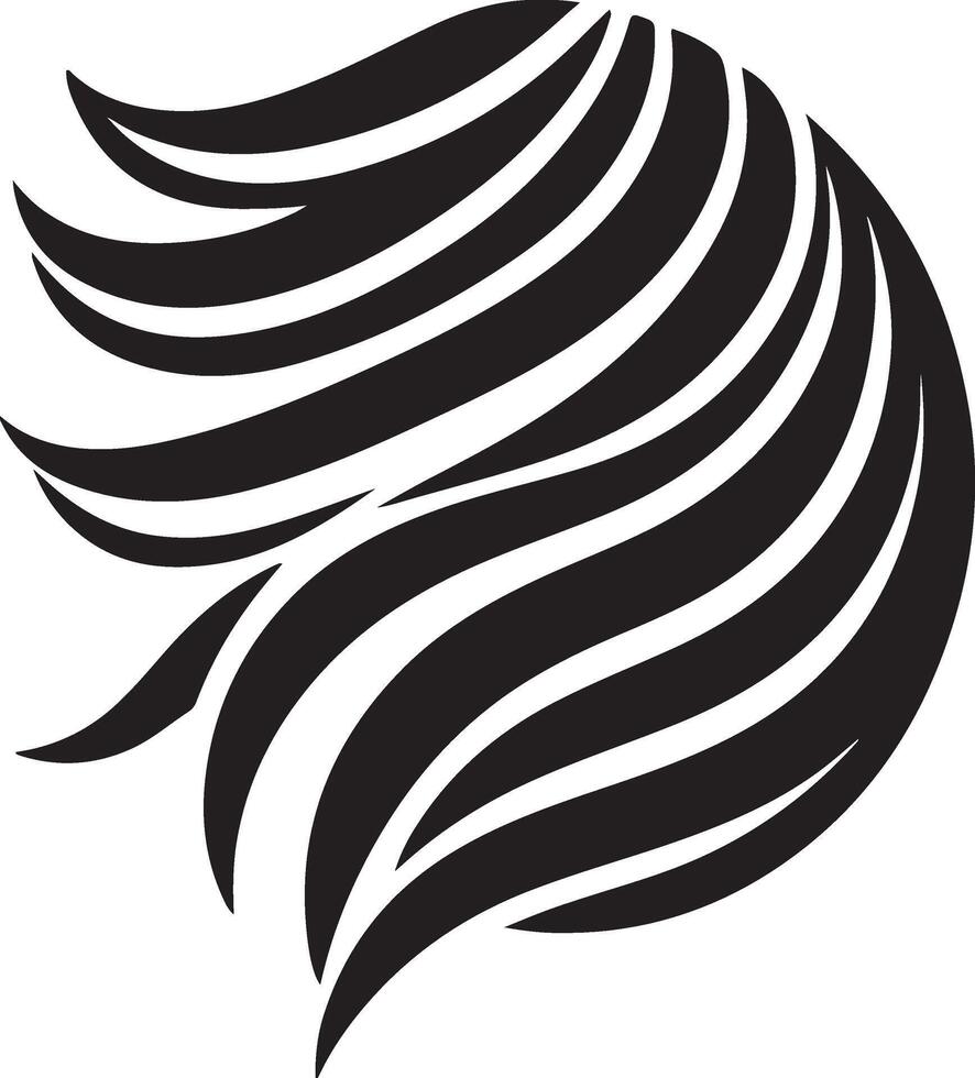 Hair logo simple sketch art silhouette vector