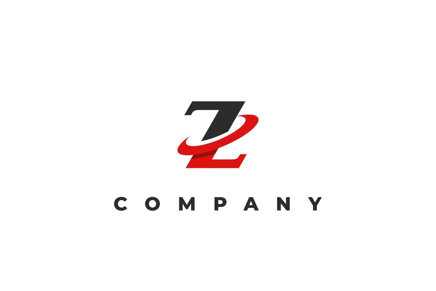 logo letter z circle ring business vector