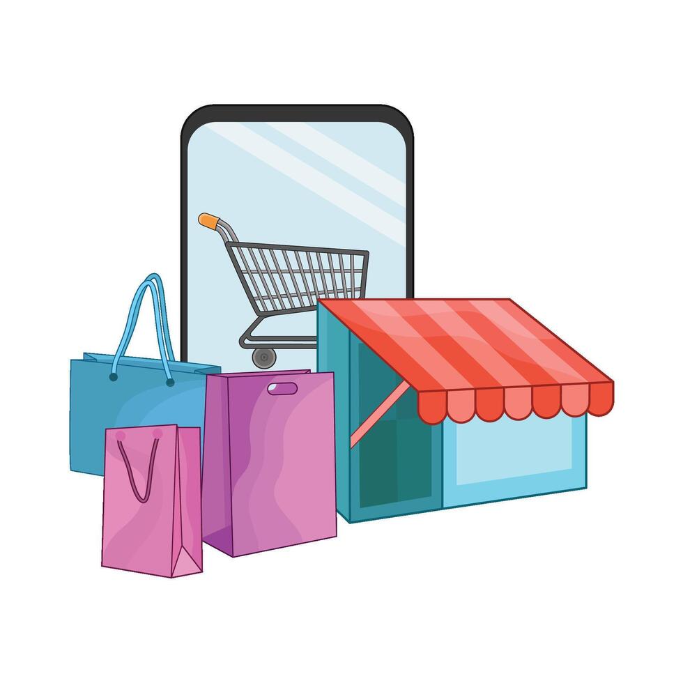 illustration of ecommerce vector