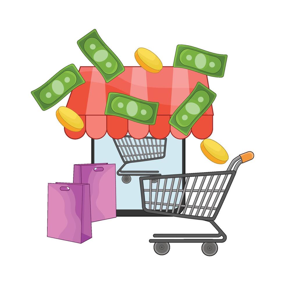 illustration of marketplace vector