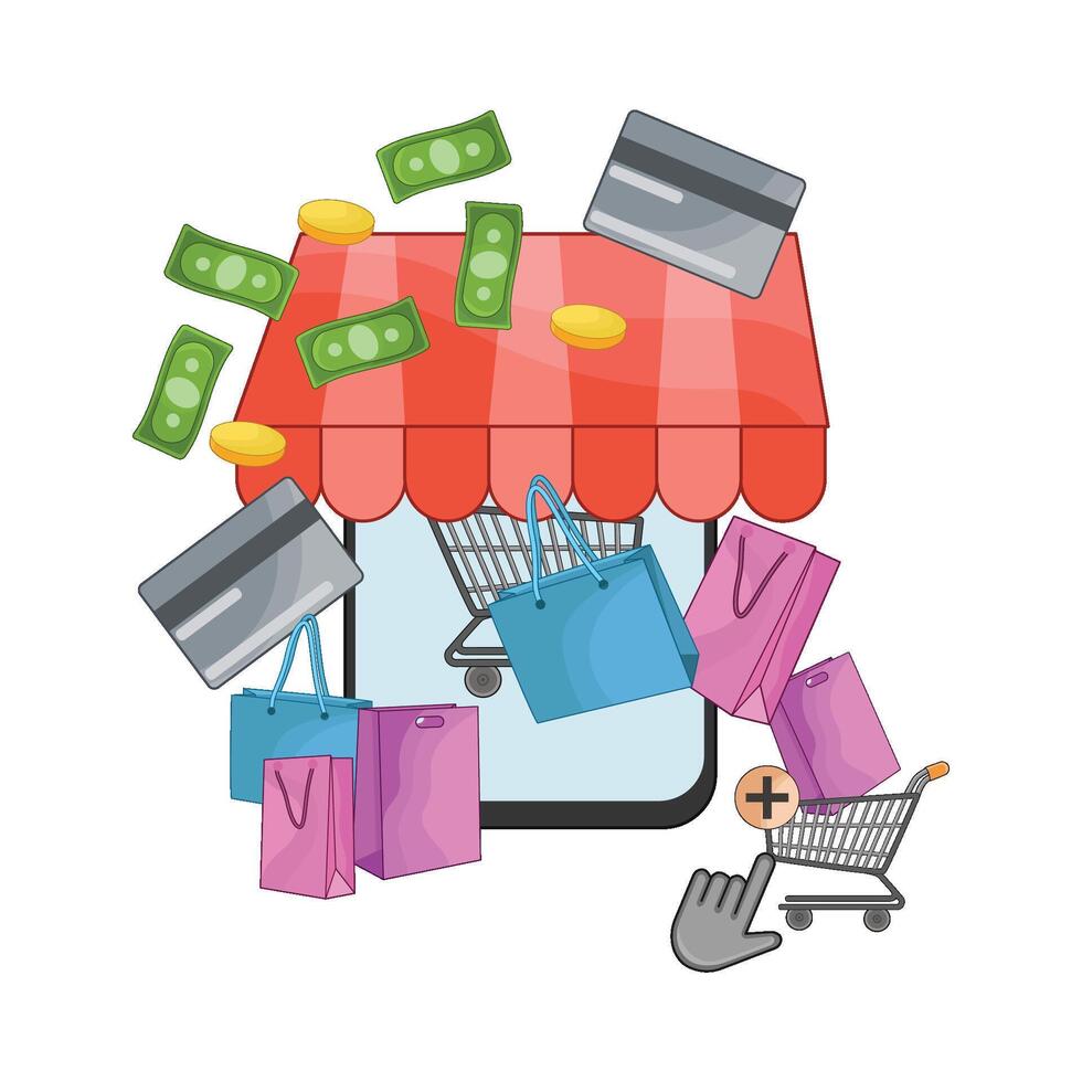 illustration of marketplace vector