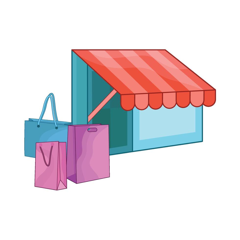 illustration of marketplace vector