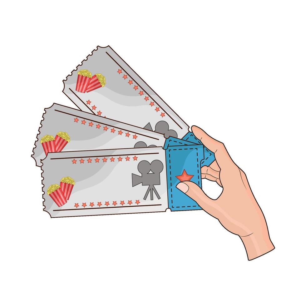 illustration of cinema ticket vector