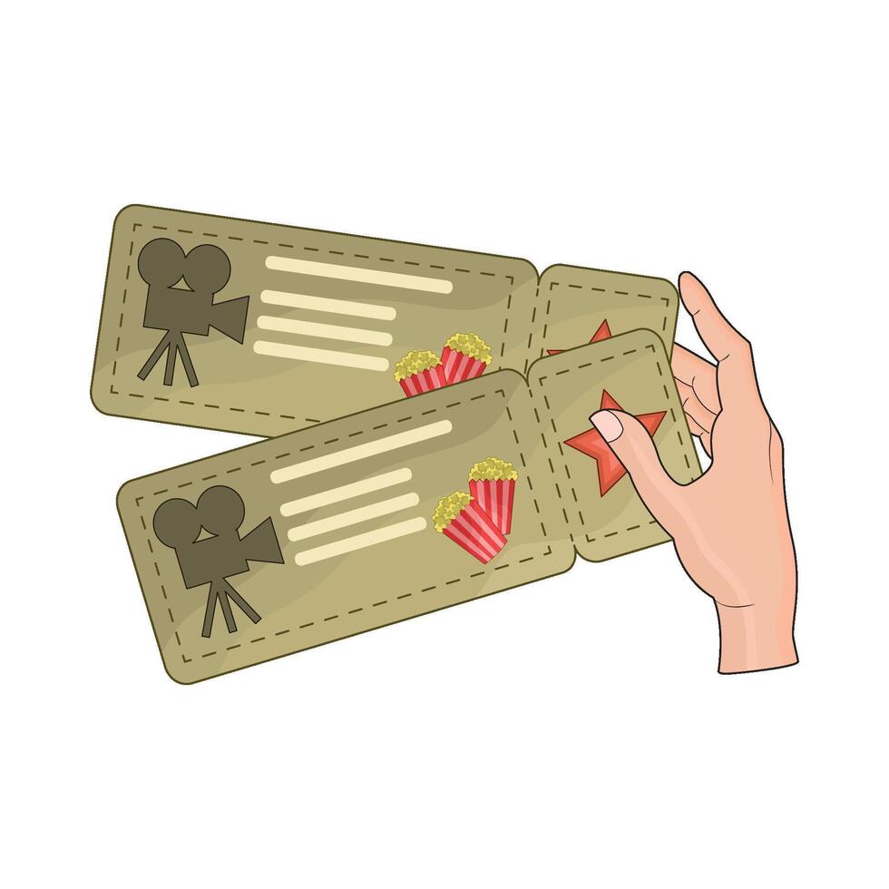 illustration of cinema ticket vector