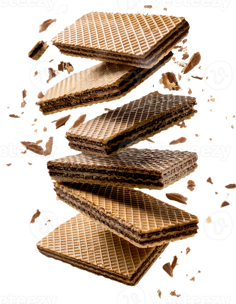 floating chocolate wafer png