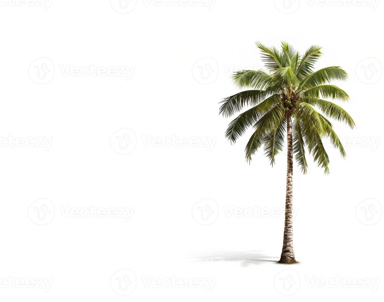 Palm tree with a white background photo