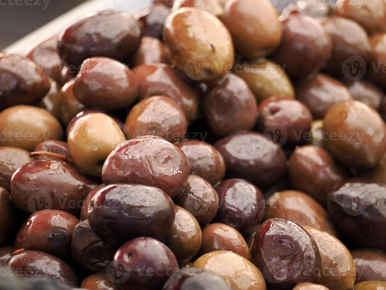 olives in the local market in Ortigia island in province of Syracuse in Sicily photo