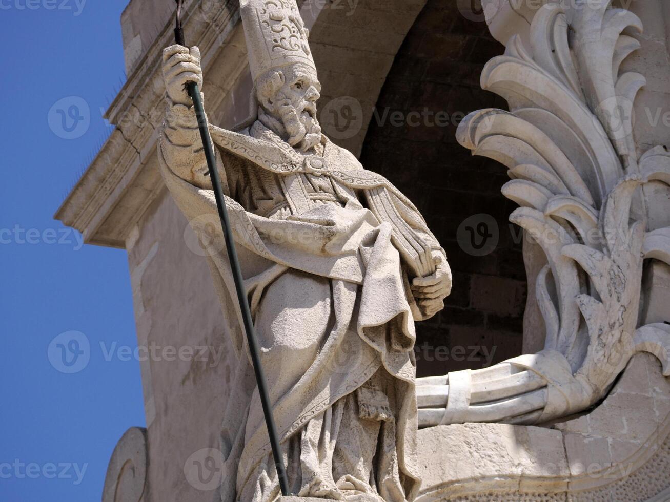 Detail of Ortigia main cathredal in Siracusa Syracuse city in Sicily, Italy photo