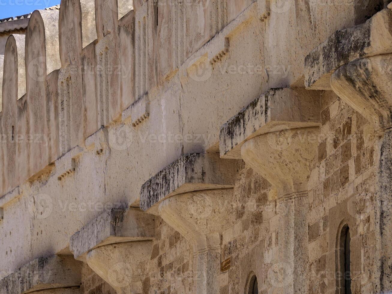 Detail of Ortigia main cathredal in Siracusa Syracuse city in Sicily, Italy photo