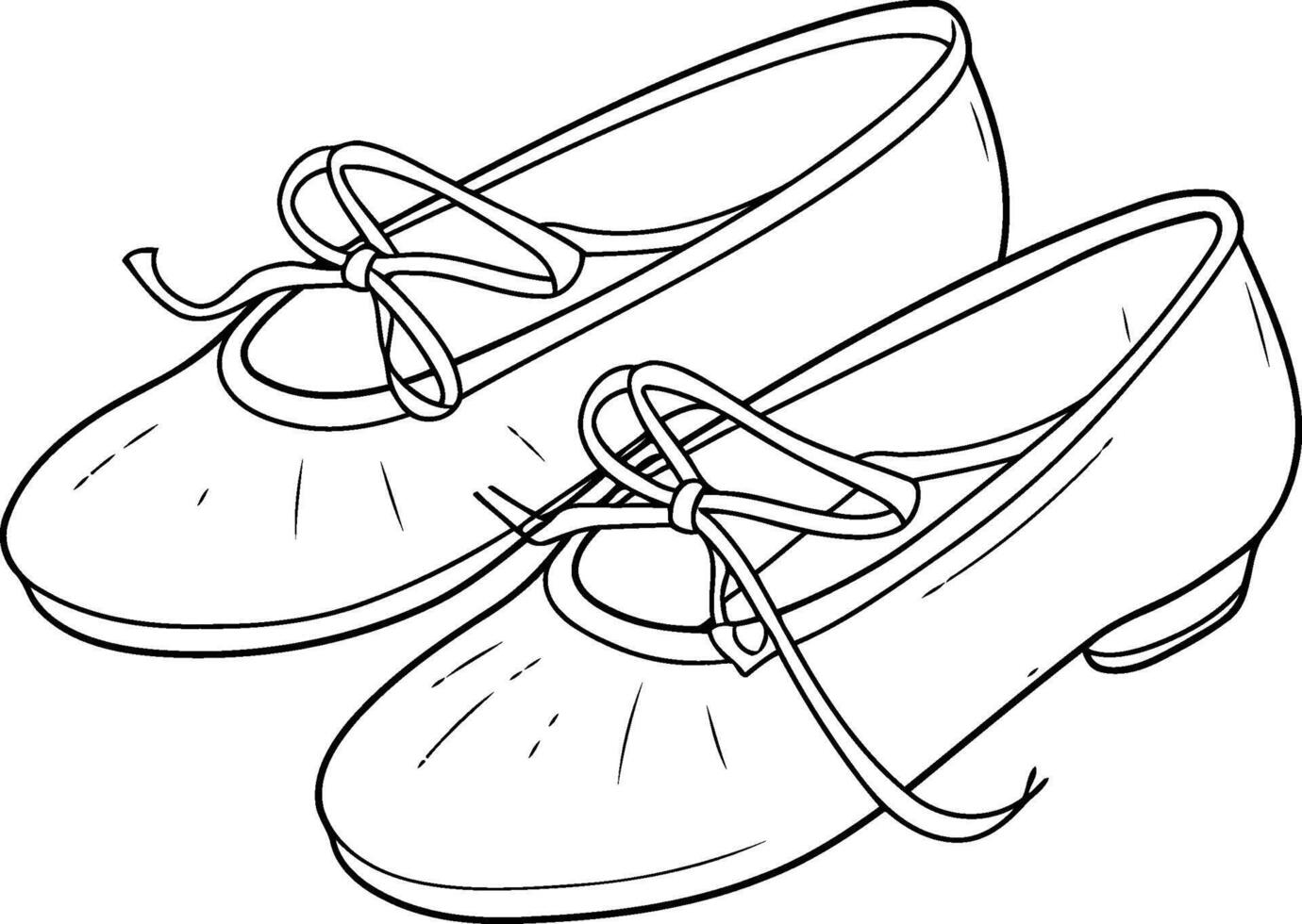 Sketch of a pair of women's shoes vector