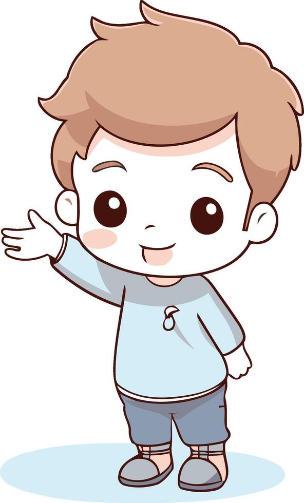 Cute little boy cartoon illustration graphic design illustration graphic design vector