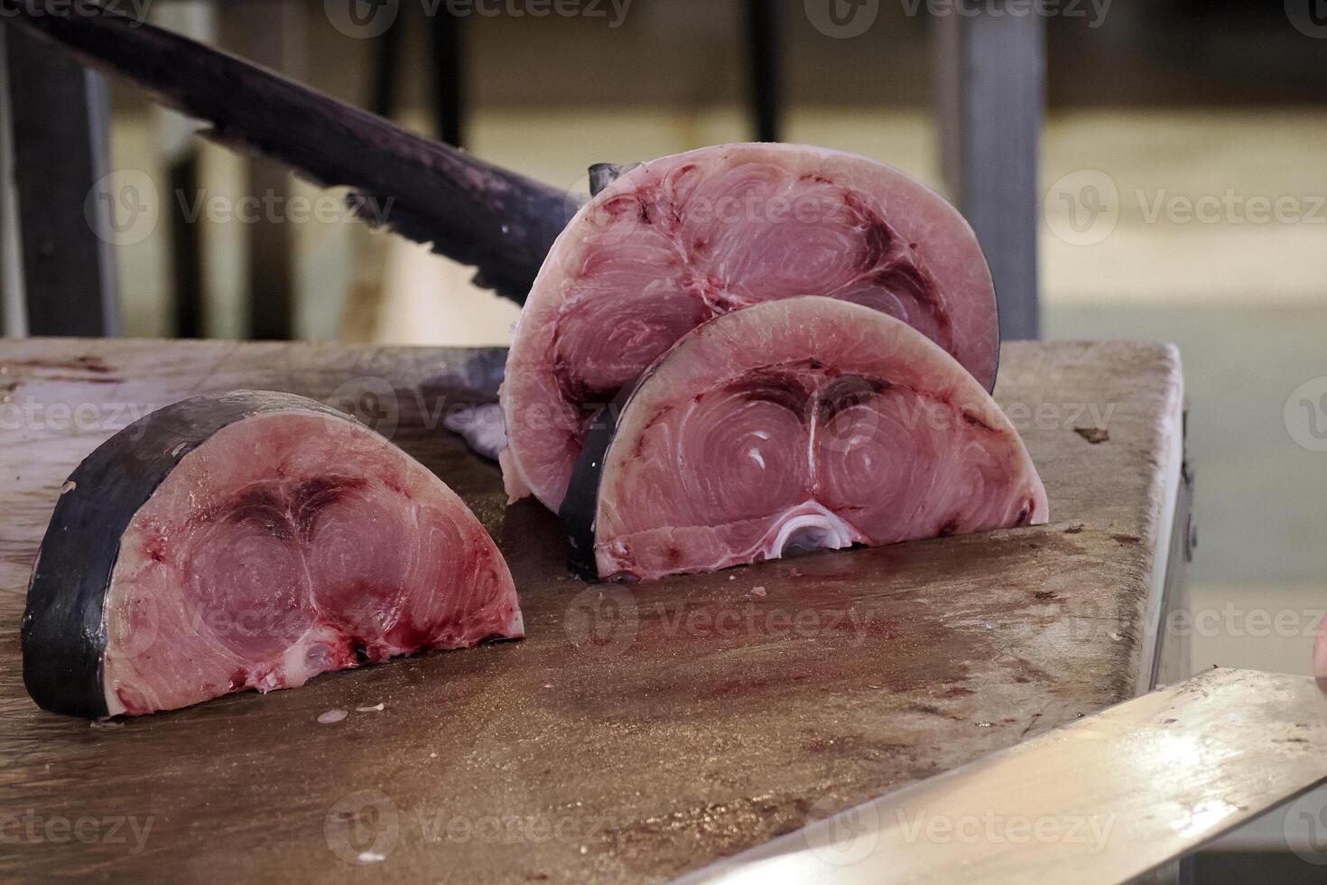 fresh swordfish seafood at Ortigia Syracuse sicily fish market Italy photo