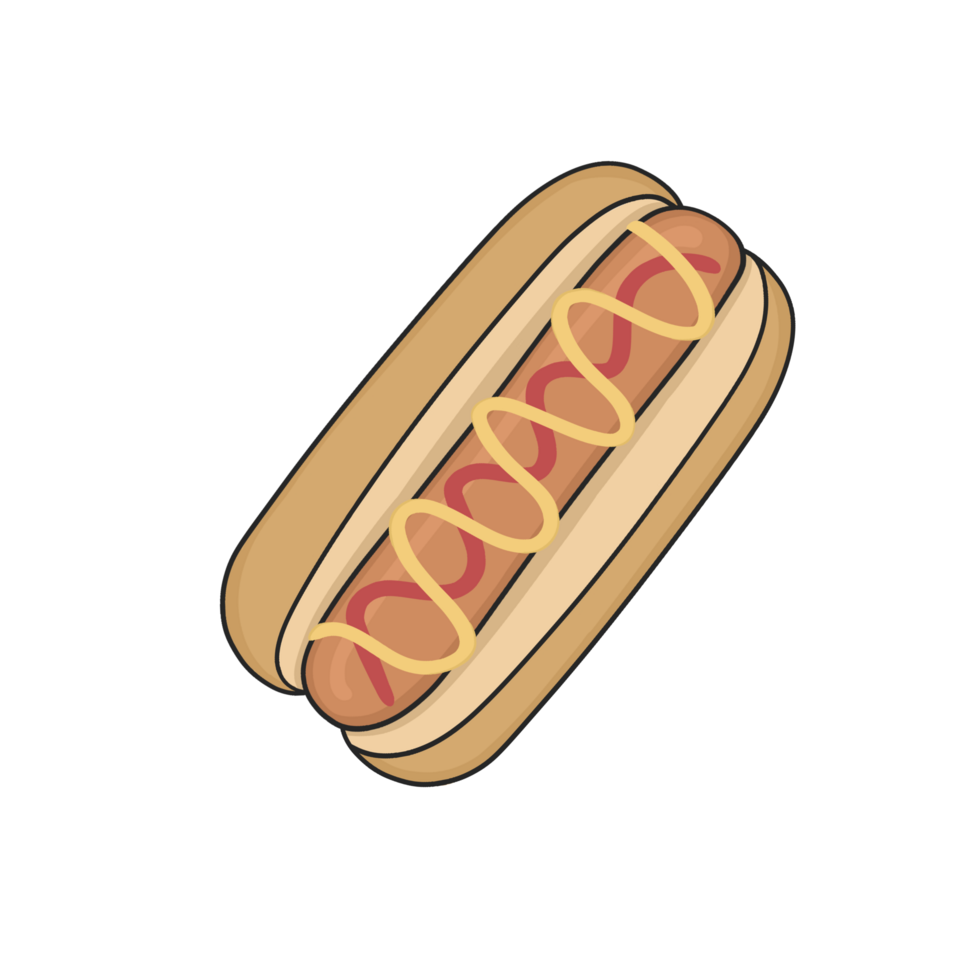 Hot Dog Sticker illustration png