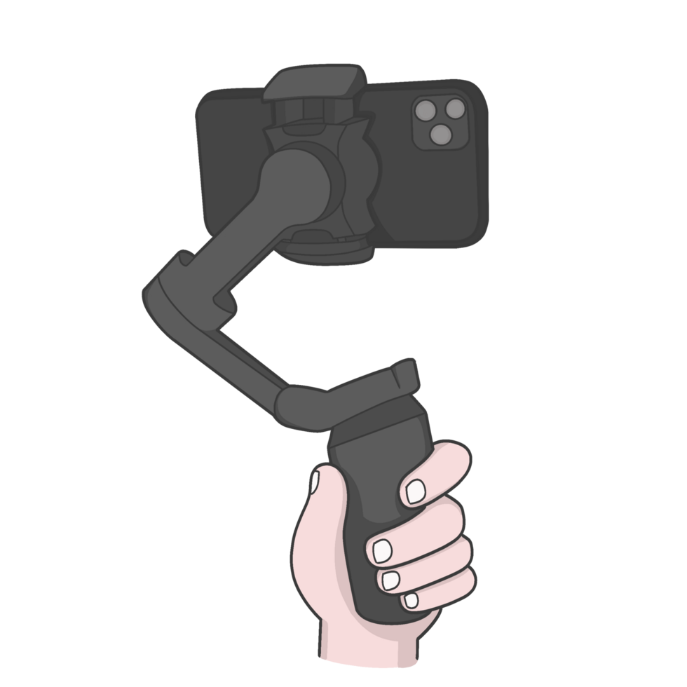 Vlogging with Phone Sticker Illustration png