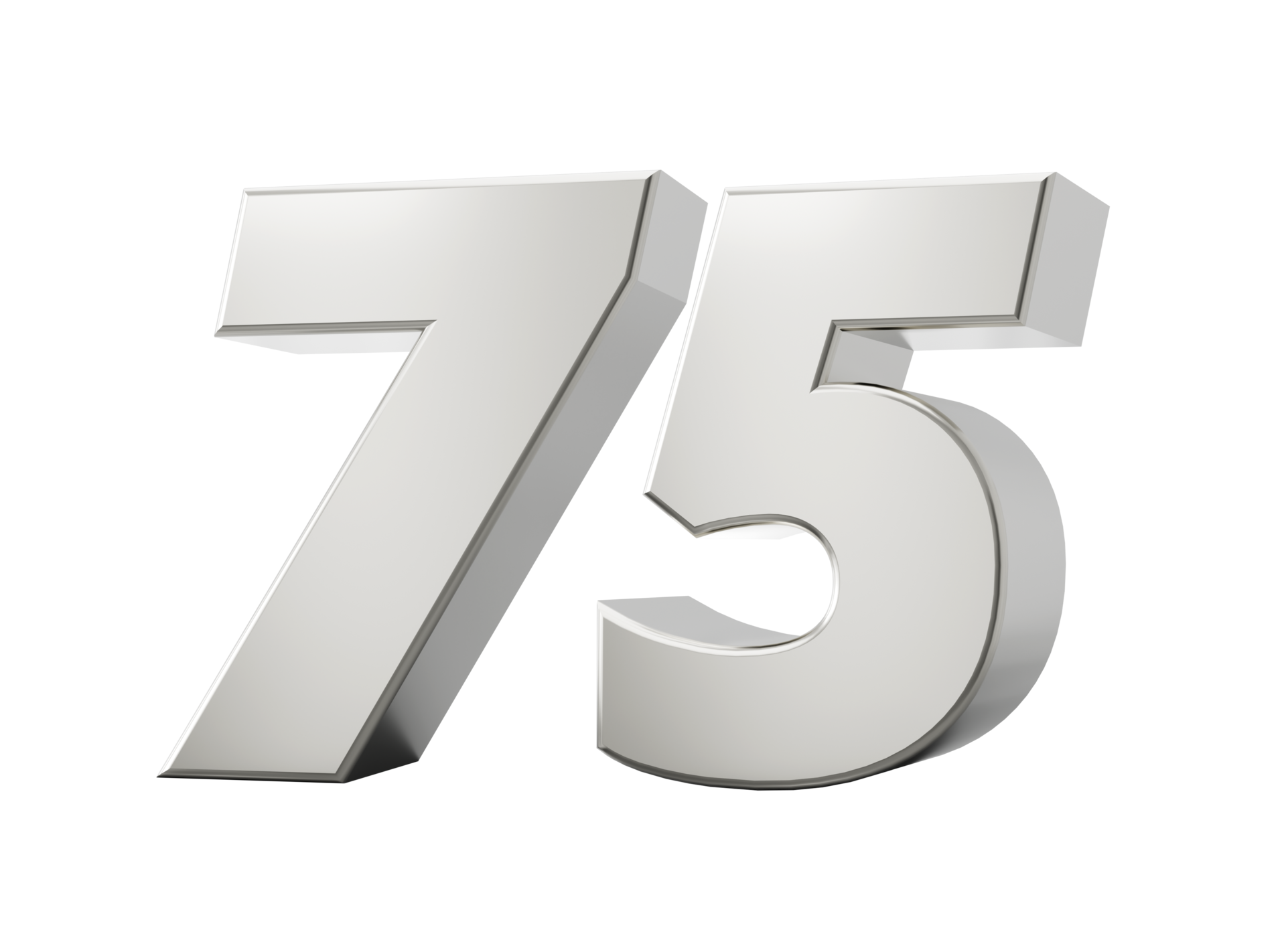 Silver 3d numbers 75 Seventy Five 3d illustration 45389578 PNG Silver 3d numbers 75 Seventy Five 3d illustration 45389578 PNG