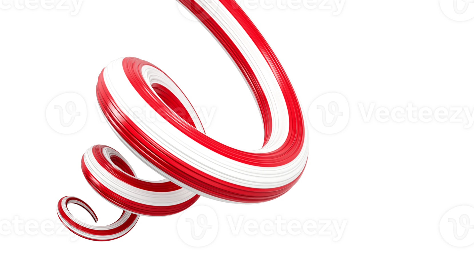 3d Flag of Poland Country, 3d Spiral Glossy Ribbon Of Poland, 3d illustration png