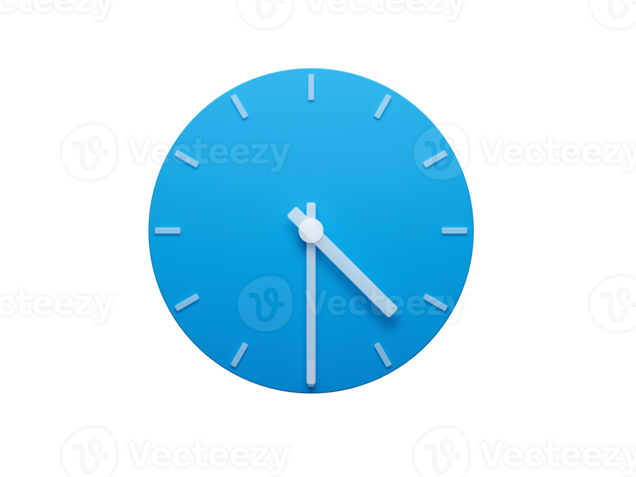 Minimal Clock time Four Thirty 3d illustration png