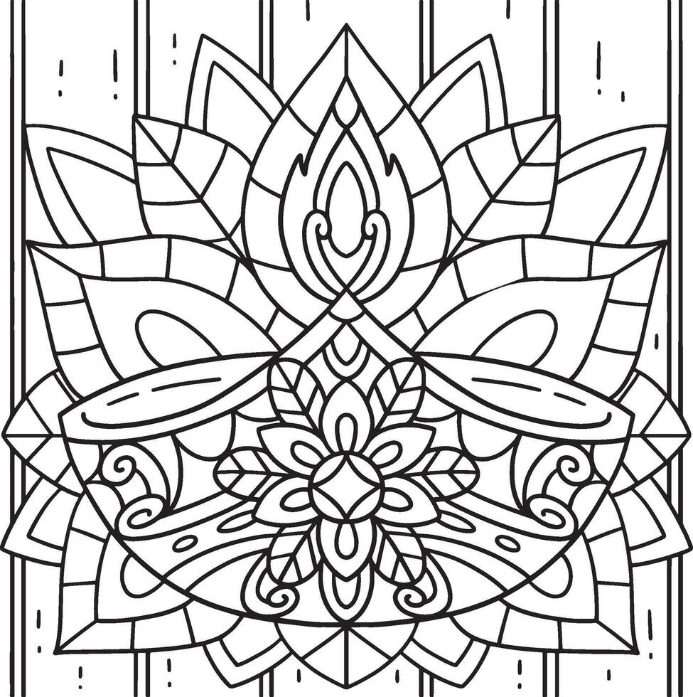 Diwali Candle Coloring Page for Kids vector