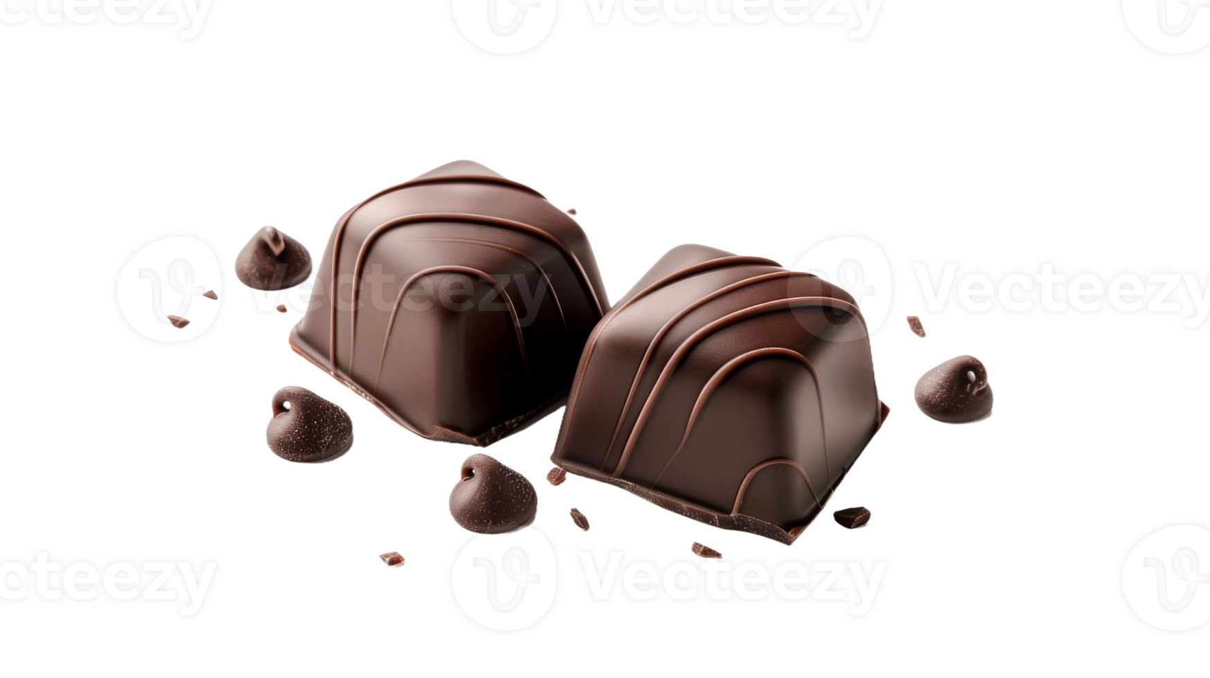 Chocolate Bars, isolate object, Studio Light on the transparent background, Format png