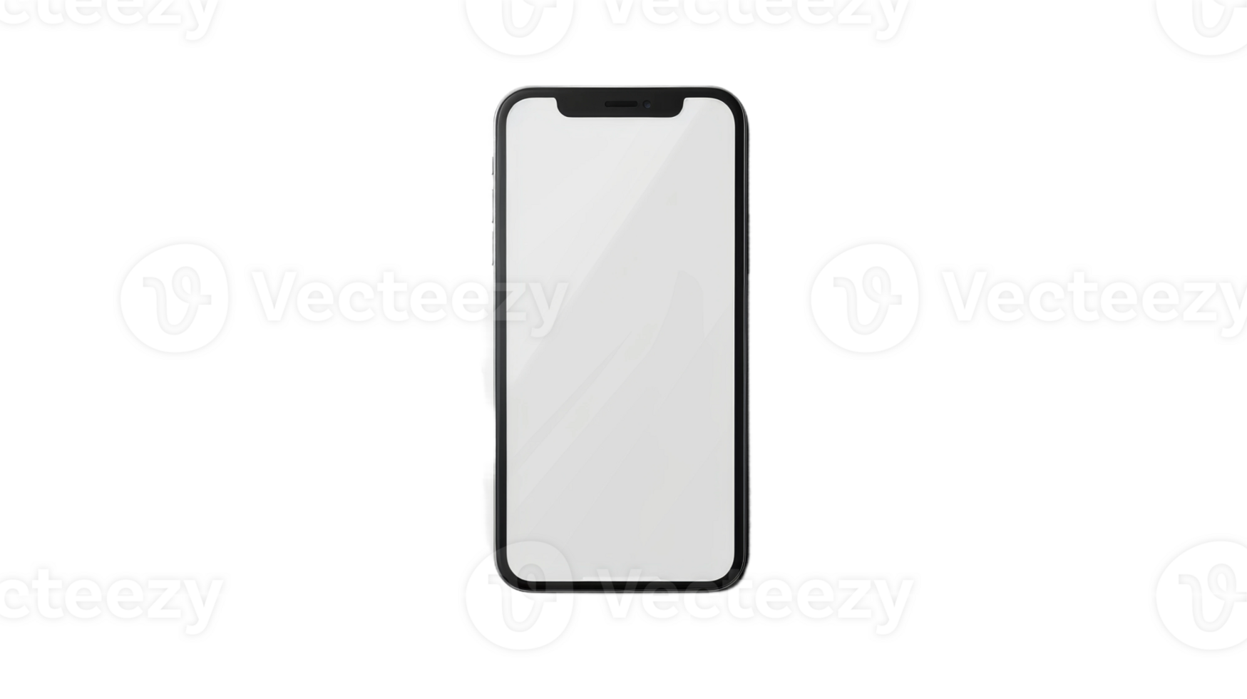 Phone with Blank White Screen on the transparent background, Format png