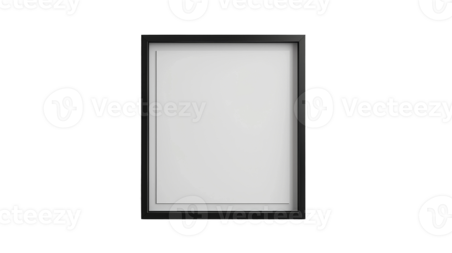 Elegant Black Frame TV Mockup on the transparent background, Format png