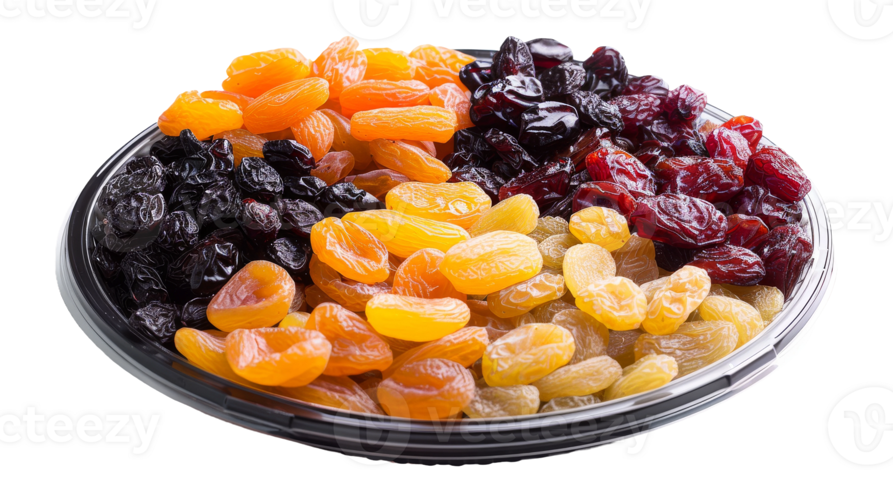 Round Tray Filled with Festive Assortments on the transparent background, Format png
